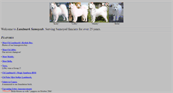 Desktop Screenshot of landmarksamoyeds.com