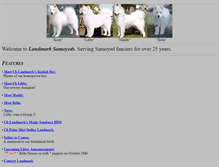 Tablet Screenshot of landmarksamoyeds.com